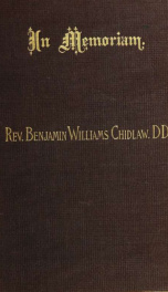 "Sunset and evening star" : in memoriam of Rev. Benjamin Williams Chidlaw, D.D_cover