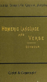 Introduction to the language and verse of Homer_cover