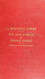 The new Cyneas of Émeric Crucé;_cover