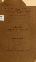 Studies in the Milton tradition_cover
