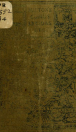 Milton's Comus, Lycidas, and other poems, and Matthew Arnold's Address on Milton;_cover