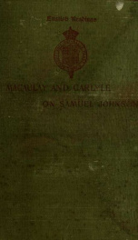 Macaulay's and Carlyle's essays on Samuel Johnson;_cover