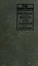 Macaulay's essays on Milton and Addison_cover