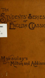 Macaulay's essays on Milton and Addison_cover