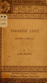 Paradise lost (books I. and II.)_cover