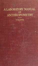 A laboratory manual of anthropometry_cover