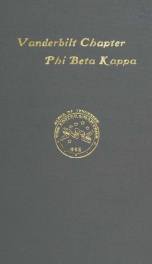 Catalogue of the Vanderbilt Chapter, Phi Beta Kappa_cover