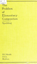 The problem of elementary composition; suggestions for its solution_cover