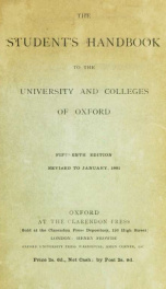 The student's handbook to the university and colleges of Oxford_cover