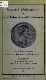 General description of Sir John Soane's museum, with brief notices of some of the more interesting works of art_cover