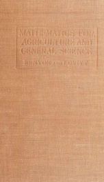 Mathematics for collegiate students of agriculture and general science_cover