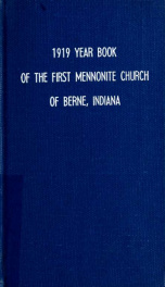 Year book of the First Mennonite Church of Berne, Indiana yr.1919_cover