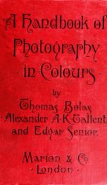 A handbook of photography in colours_cover