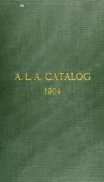 A.L.A. catalog. 8,000 volumes for a popular library, with notes. 1904_cover