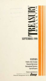 Treasury bulletin September 1999_cover