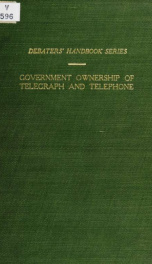 Selected articles on government ownership of telegraph and telephone_cover