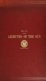 Azimuths of the sun for latitudes extending to 61 degrees from the equator_cover