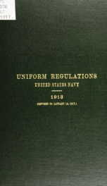 Uniform regulations United States Navy : together with uniform regulations common to both Navy and Marine Corps_cover