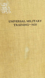 Universal military training - No!_cover