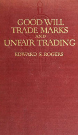 Good will, trade-marks and unfair trading_cover