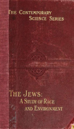 The Jews: a study of race and environment_cover