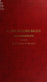 Elise Willing Balch; in memoriam_cover
