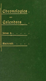 Chronologies and calendars_cover