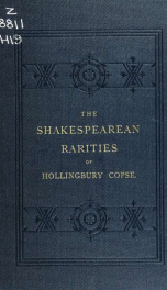 A calendar of the Shakespearean rarities : drawings and engravings preserved at Hollingbury copse, near Brighton_cover