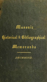 Masonic historical and bibliographical memoranda_cover