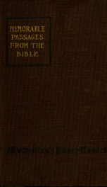 Memorable passages from the Bible (Authorized Version)_cover