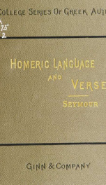 Introduction to the language and verse of Homer_cover