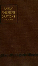 Early American orations, 1760-1824_cover