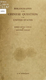 Bibliography of the Chinese question in the United States_cover