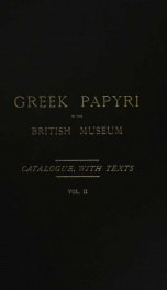 Greek papyri in the British Museum .._cover