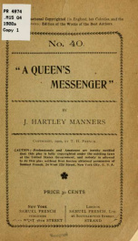 "A queen's messenger,"_cover