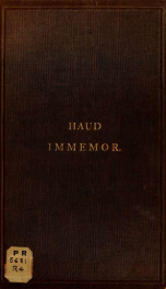 Haud immemor. A few personal recollections of Mr. Thackeray in Philadelphia_cover