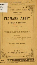 Penmark abbey. A nautical melodrama, in three acts_cover