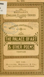 The palace of art, and other poems_cover