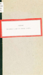 The bench and bar of Orange county : Reprinted from the History of Orange Co., N.Y._cover