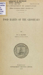 Food habits of the grosbeaks_cover