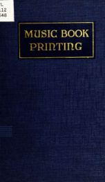 Music book printing, with specimens_cover