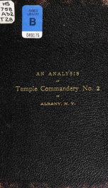 An analysis of Temple Commandery No. 2 of Albany, N.Y._cover