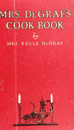 Mrs. De Graf's cook book_cover