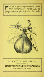 Benson's guide to fig culture in the open ground at the North : with instructions for open ground culture at the North of Japanese persimmons and pomegranates and catalogue of rare tropical fruits and plants : bananas, water lilies, etc., and also greenho_cover