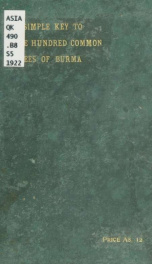 A Simple key to one hundred common trees of Burma_cover