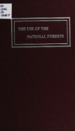 The use of the national forests. 1907_cover