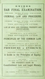 The student's guide to the principles of equity_cover