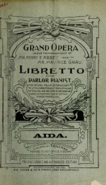 Aida : an opera, in four acts_cover
