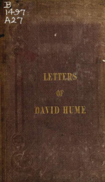 Letters of David Hume and extracts from letters referring to him_cover