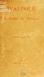 Walpole a study in politics_cover